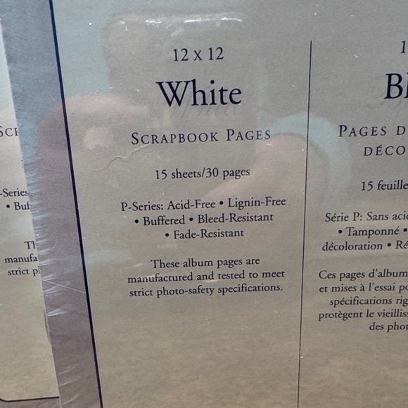 NEW - Set of 3 - Creative Memories White 12x12 Scrapbook Pages - Picture 2 of 2